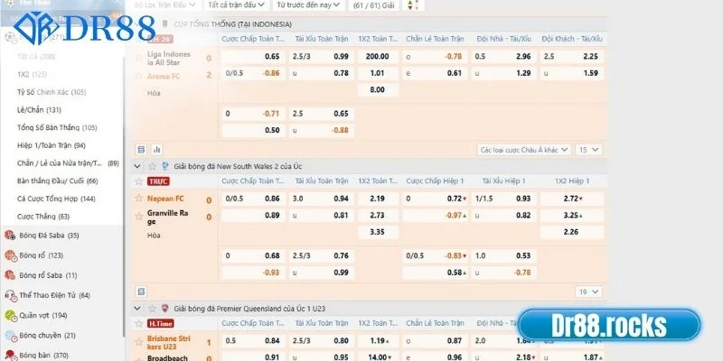 Thể Thao DR88 - Nơi Hội Tụ Niềm Đam Mê Của Anh Em 1 Giới thiệu sảnh thể thao DR88