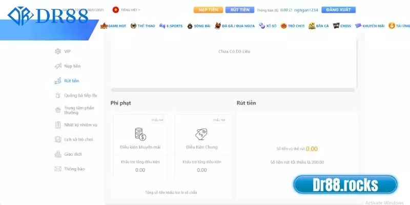 Hướng Dẫn Rút Tiền DR88 Thành Công Trong 3 Bước 2 Quy trình thực hiện rút tiền DR88 qua 3 bước