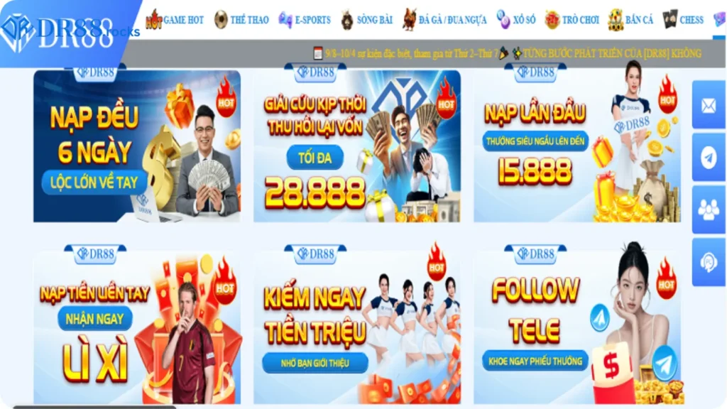 DR88 0wriy49 ❤️ Link Nhà Cái Dr88 Rocks 2025 Thể Thao Casino Slot 27 Khuyến mãi bạt ngàn, cơ hội nhận thưởng giá trị cùng DR88